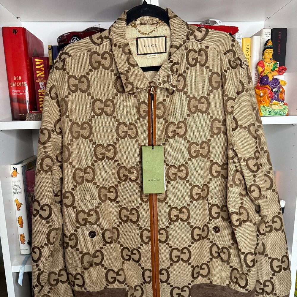 Gucci Jumbo GG Canvas - Tan/Beige Monogram Jacket